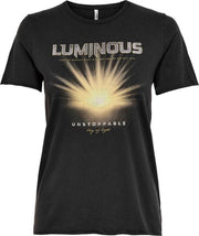 Onllucy Life Reg S/s Top Box Jrs 15231632 Black/luminous