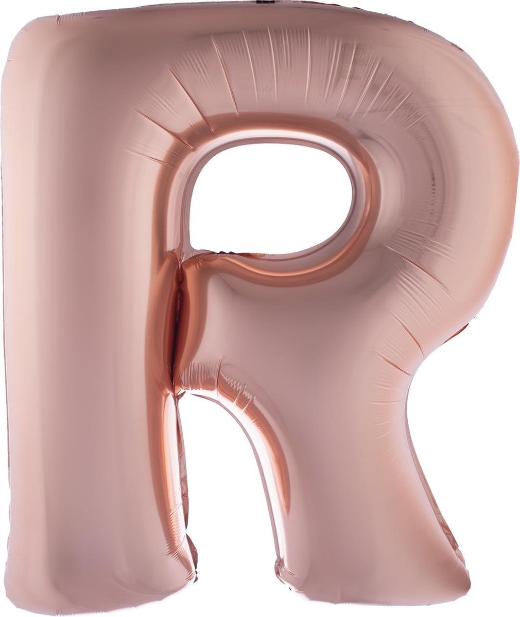 Grote folie ballon letter R Rosé