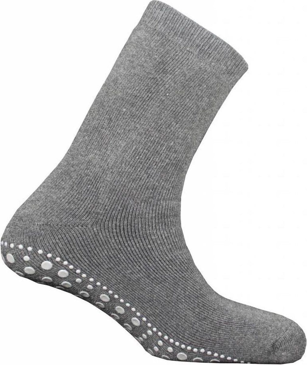 Anti-slip - Huissokken - Grijs - Maat 35-38