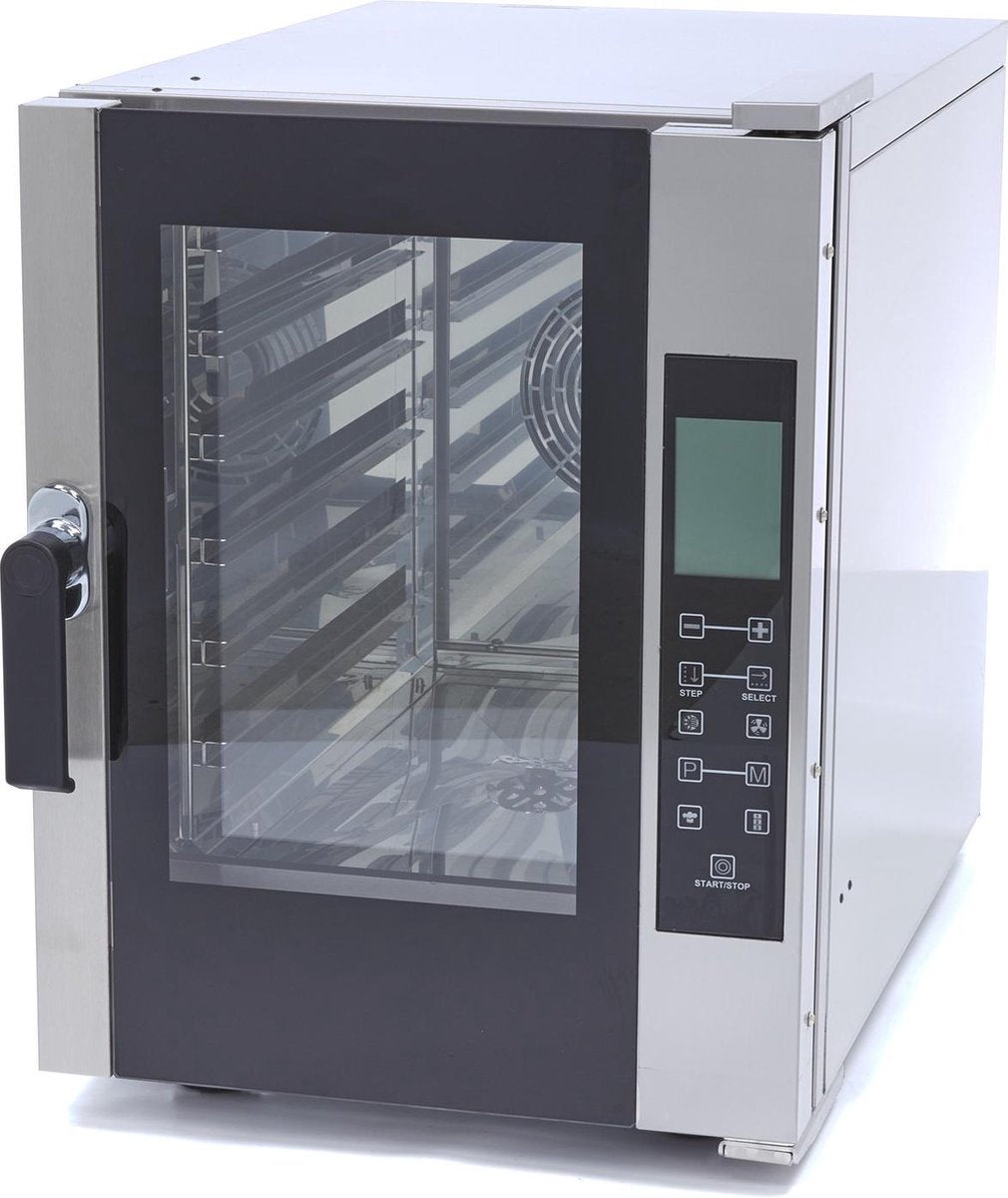 Combisteamer 6 x 1/1 GN - 400V - RVS - Touch Bediening - 240 Programma's - 10 Stoom Niveaus - Professionele Horeca Stoom Oven - Maxima