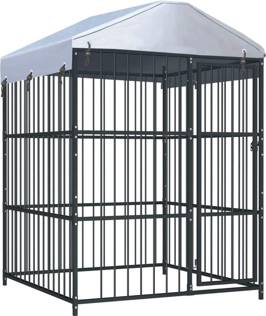 Medina Hondenkennel voor buiten met dak 150x150x200 cm