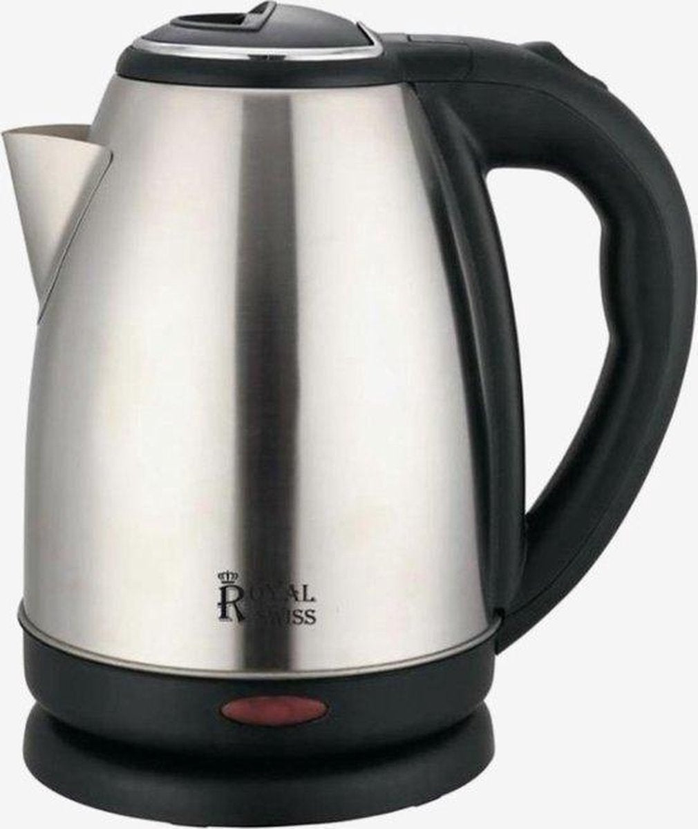 Royal Swiss - waterkoker  - Waterkoker 360° rotatie 1.8 Liter 1500w Zilver
