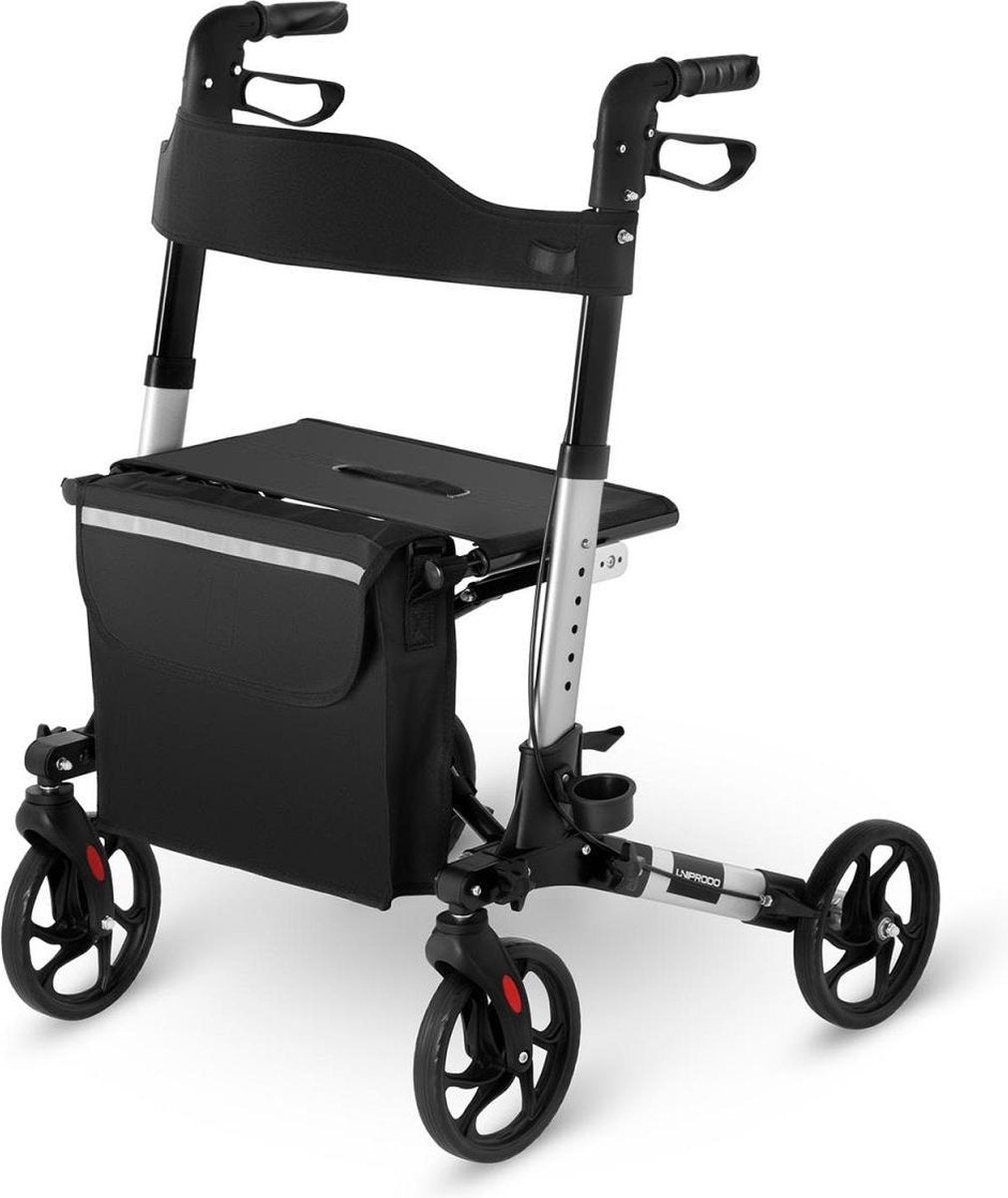 Uniprodo Rollator - zilver - 136 kg