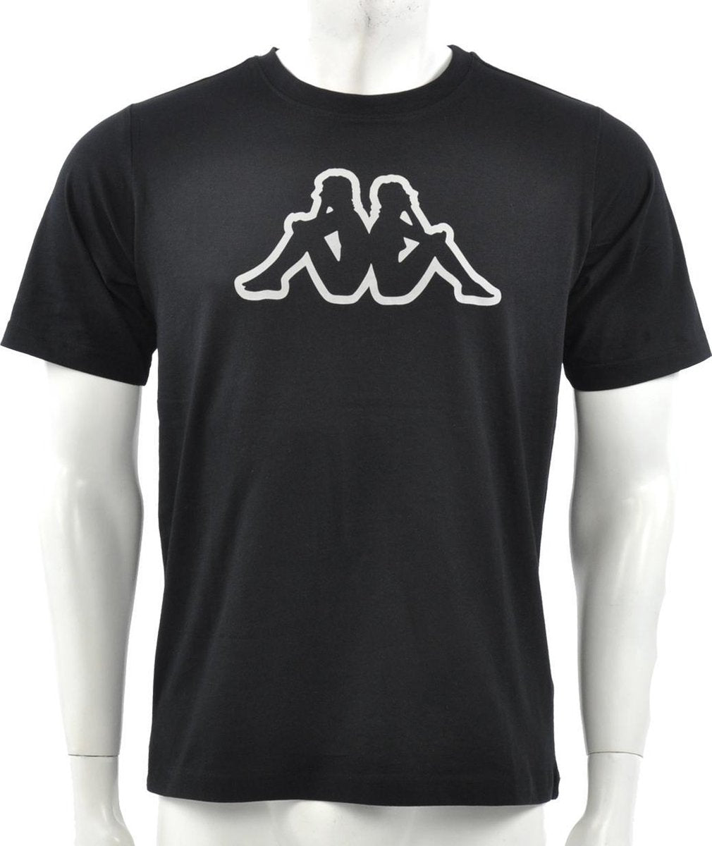 Kappa - T-shirt Logo Cromen - Zwart - Heren - maat L
