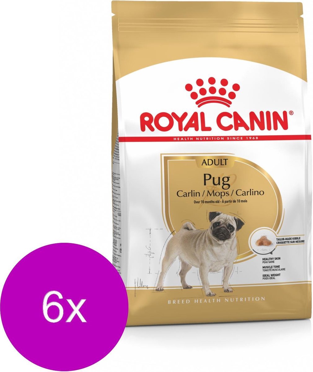 Royal Canin Bhn Pug Mopshond Adult - Hondenvoer - 6 x 1.5 kg