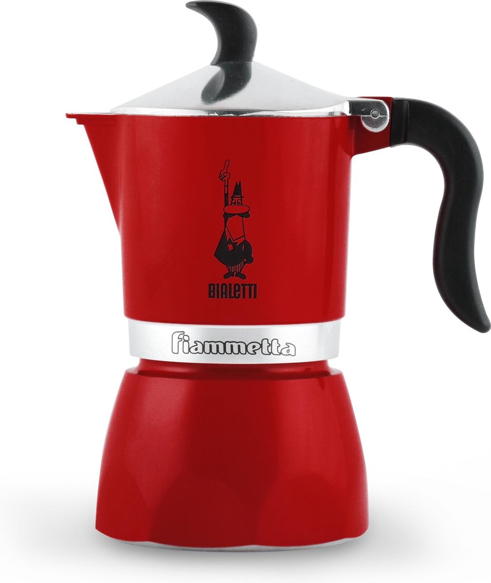 Bialetti Fiammetta Rood Percolator - 3 kops