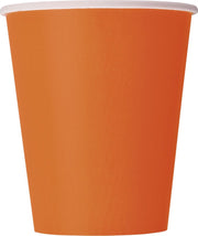 14 x wegwerp bekers - karton - oranje