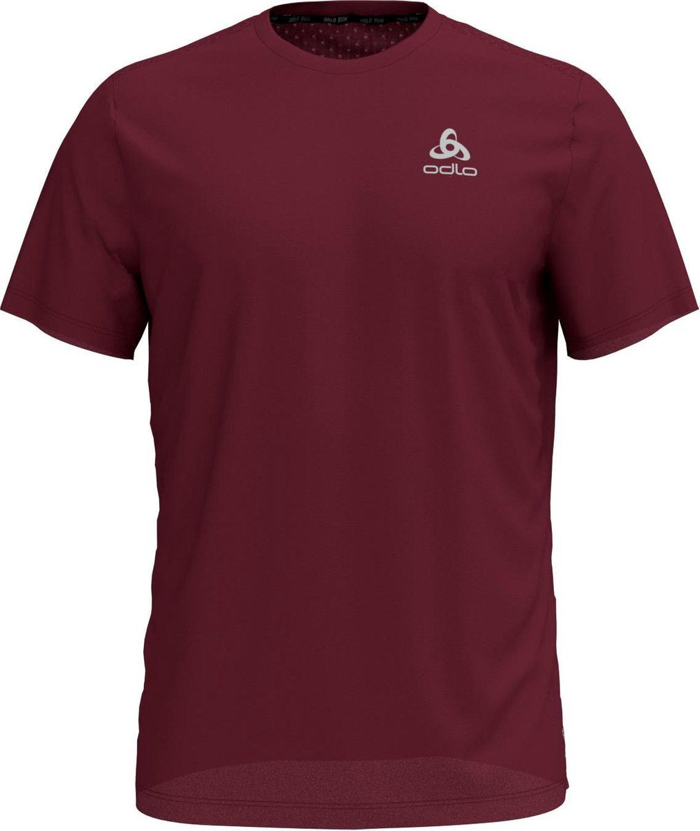 Odlo Bl Top Crew Neck S/S Millennium Linencool Heren Sportshirt - Zinfandel - Maat XL