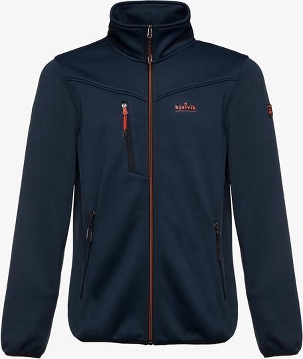 Kjelvik heren softshell jas waterafstotend - Blauw - Maat S - Winddicht - Ademend materiaal