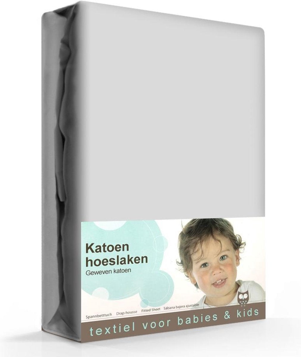 Briljant Hoeslaken Grijs 70x150cm (katoen)