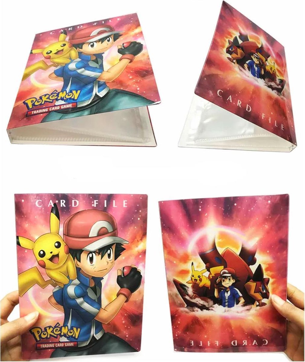 Pokémon Verzamelmap Voor 240 Kaarten - Ash Ketchum & Pikachu Rood - Pokémon Kaarten Map