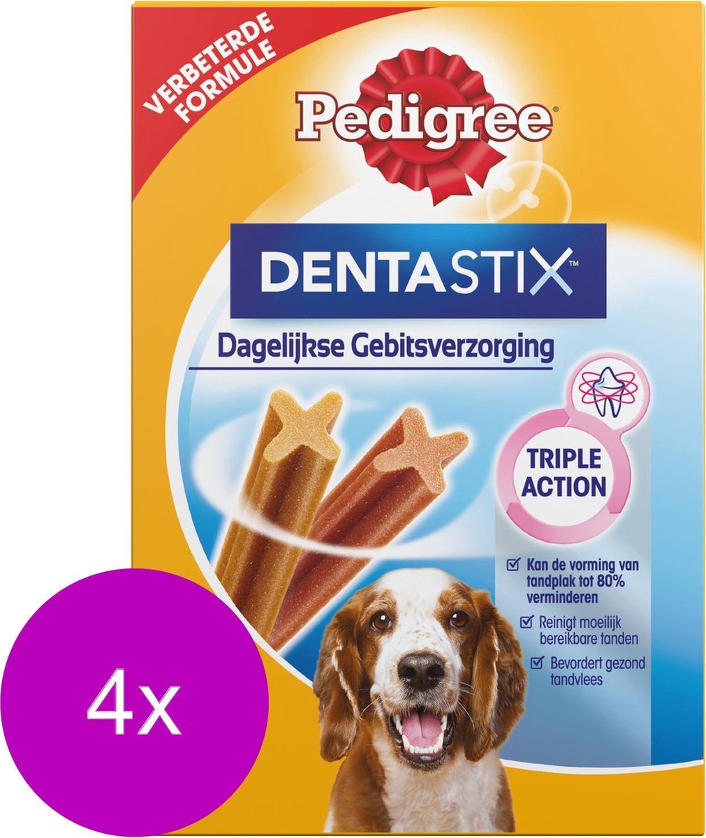 Pedigree Dentastix - Hondensnacks - 4 x Dental 28 stuks Medium