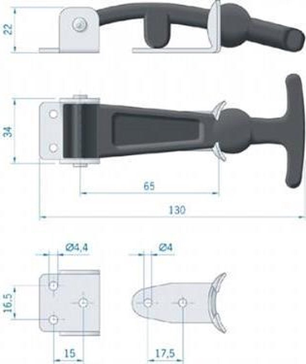Kapvastzetter Rubber Roca 420152