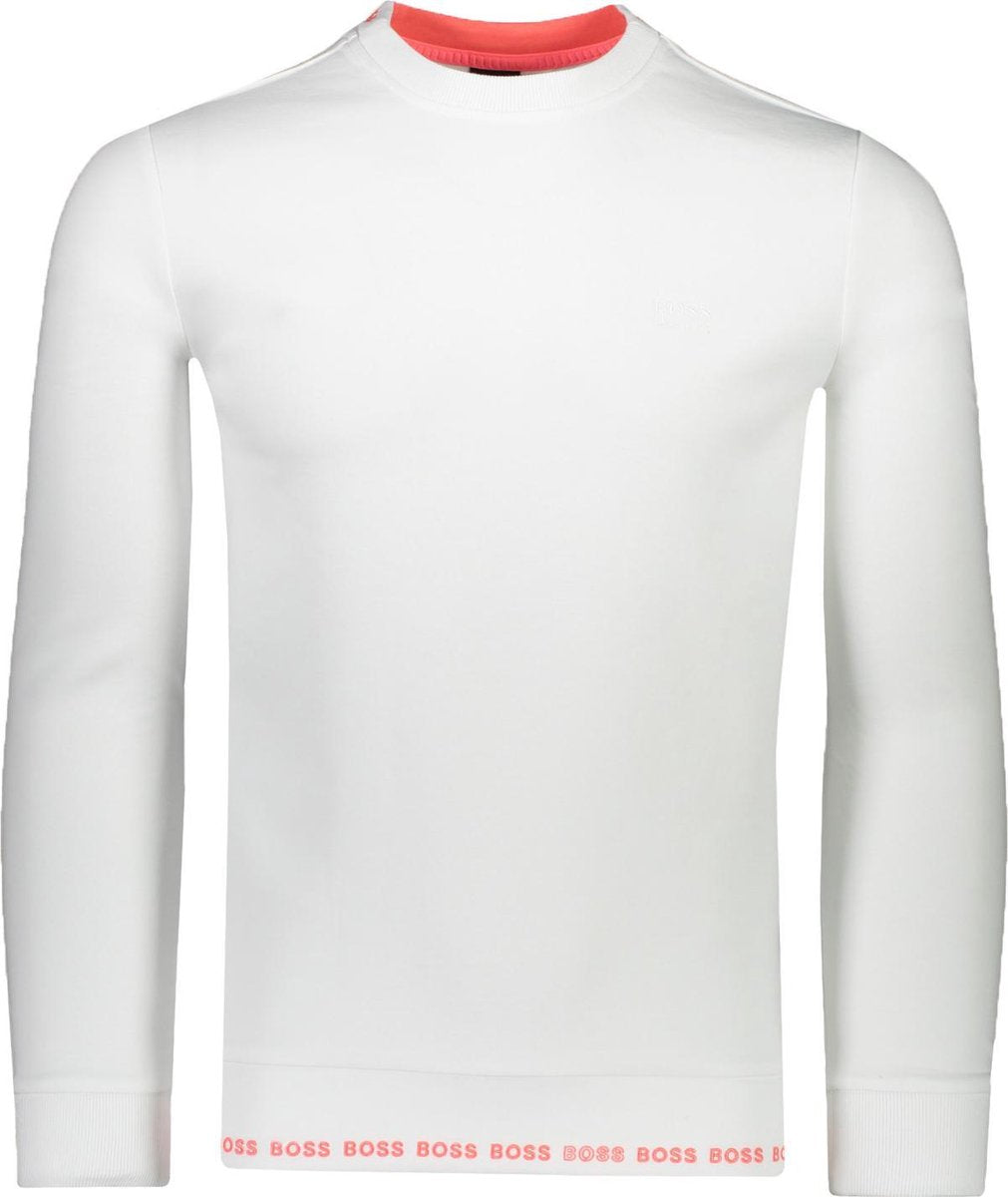 Hugo Boss  Sweater Wit Normaal - Maat M - Heren - Herfst/Winter Collectie - Katoen;Poleyester;Elastaan