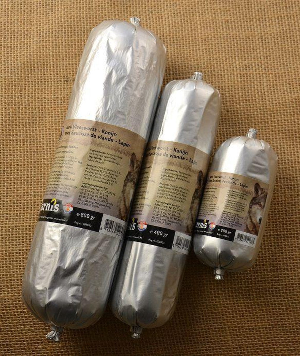 Carnis vleesworst 100% Konijn 200gr