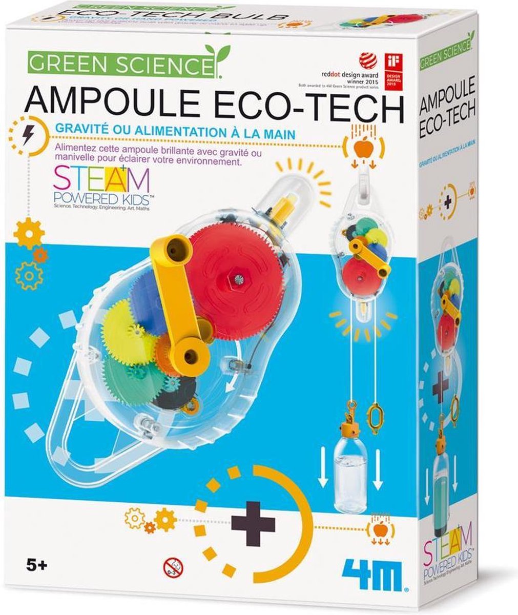 4M Kidzlabs GREEN SCIENCE/Hybrid Solar Engineering: ECO-TECH BULB / F R A N S T A L I G E VERPAKKING