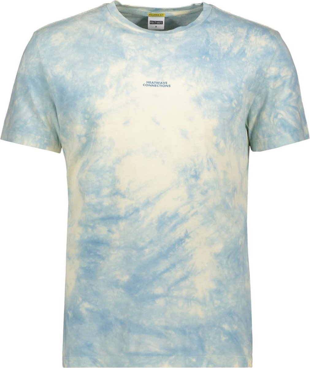 T-shirt Kultivate Blauw dessin maat L