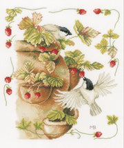 Marjolein Bastin Aardbeien en vogels borduren (pakket)