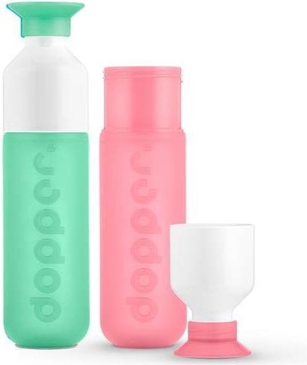 Dopper Drinkfles - Mintata en Pink - Duo set 2 kleuren - 500ML