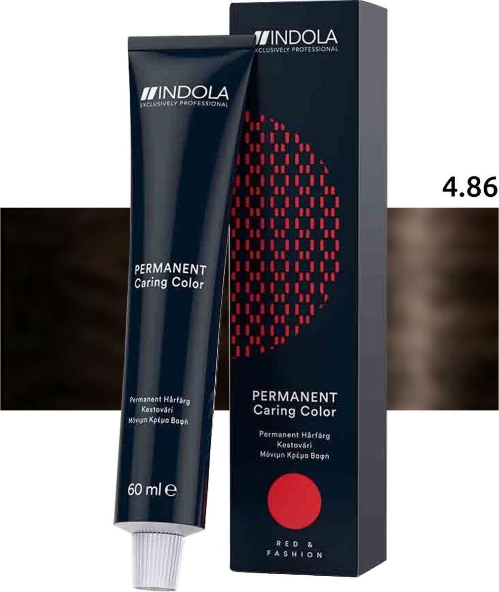 Indola Haarverf Profession Color Permanent Caring Color 4.86