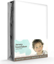 Jersey kinder hoeslaken - Wit - Junior (70x140/150 cm)