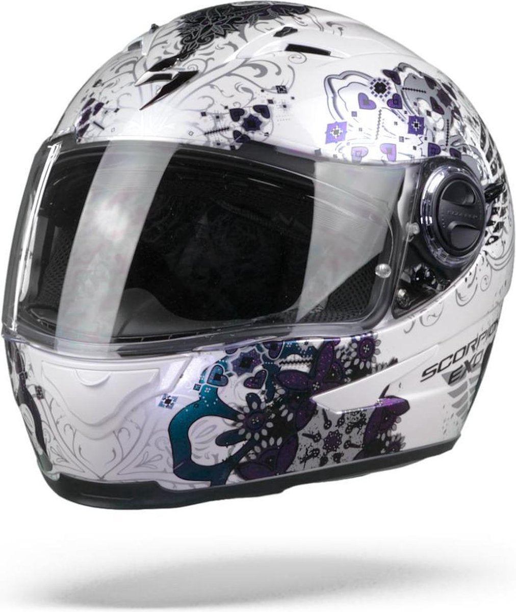 Scorpion EXO-490 Divina White Chameleon Full Face Helmet S