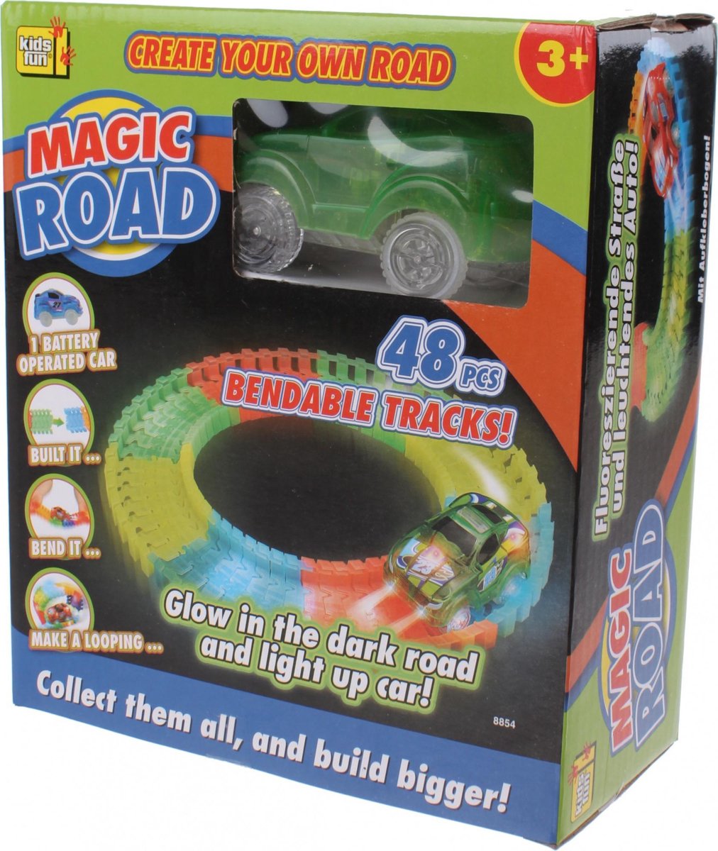 Kids Fun Racebaan Magic Road Groen 48-delig