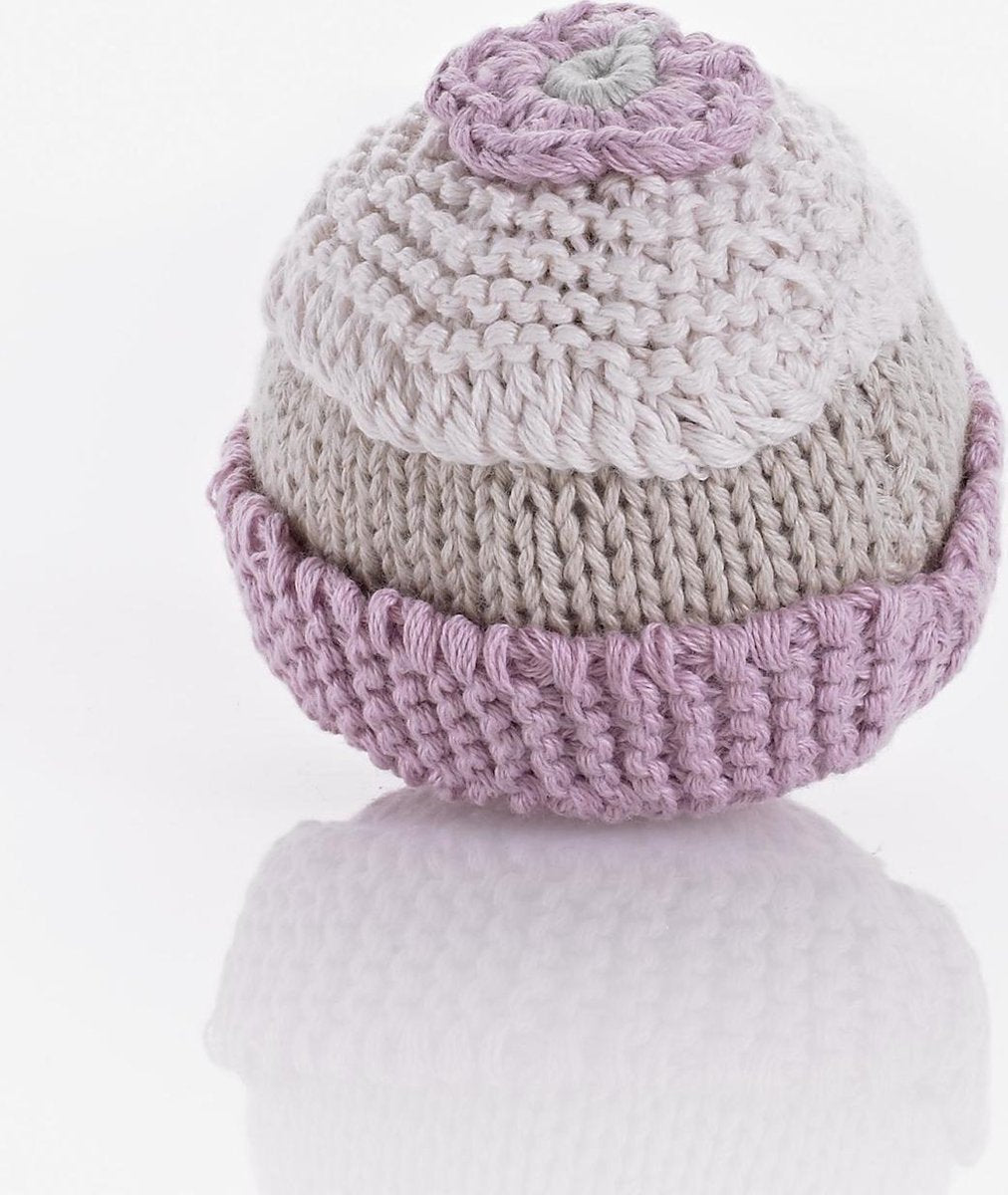 Pebble organic rammelaar - Cupcake roze