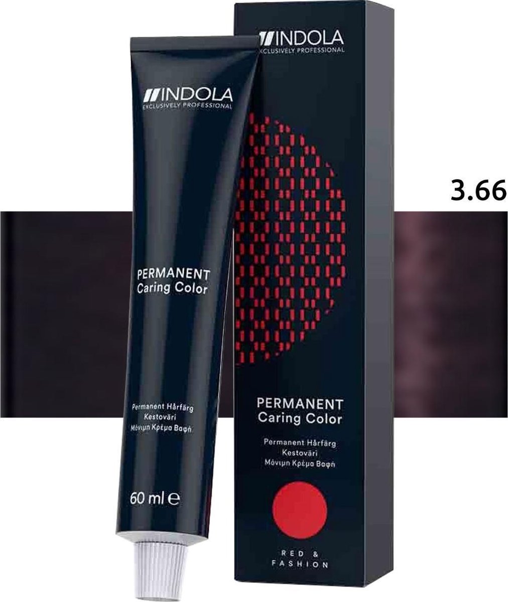 Indola Haarverf Profession Color Permanent Caring Color 3.66
