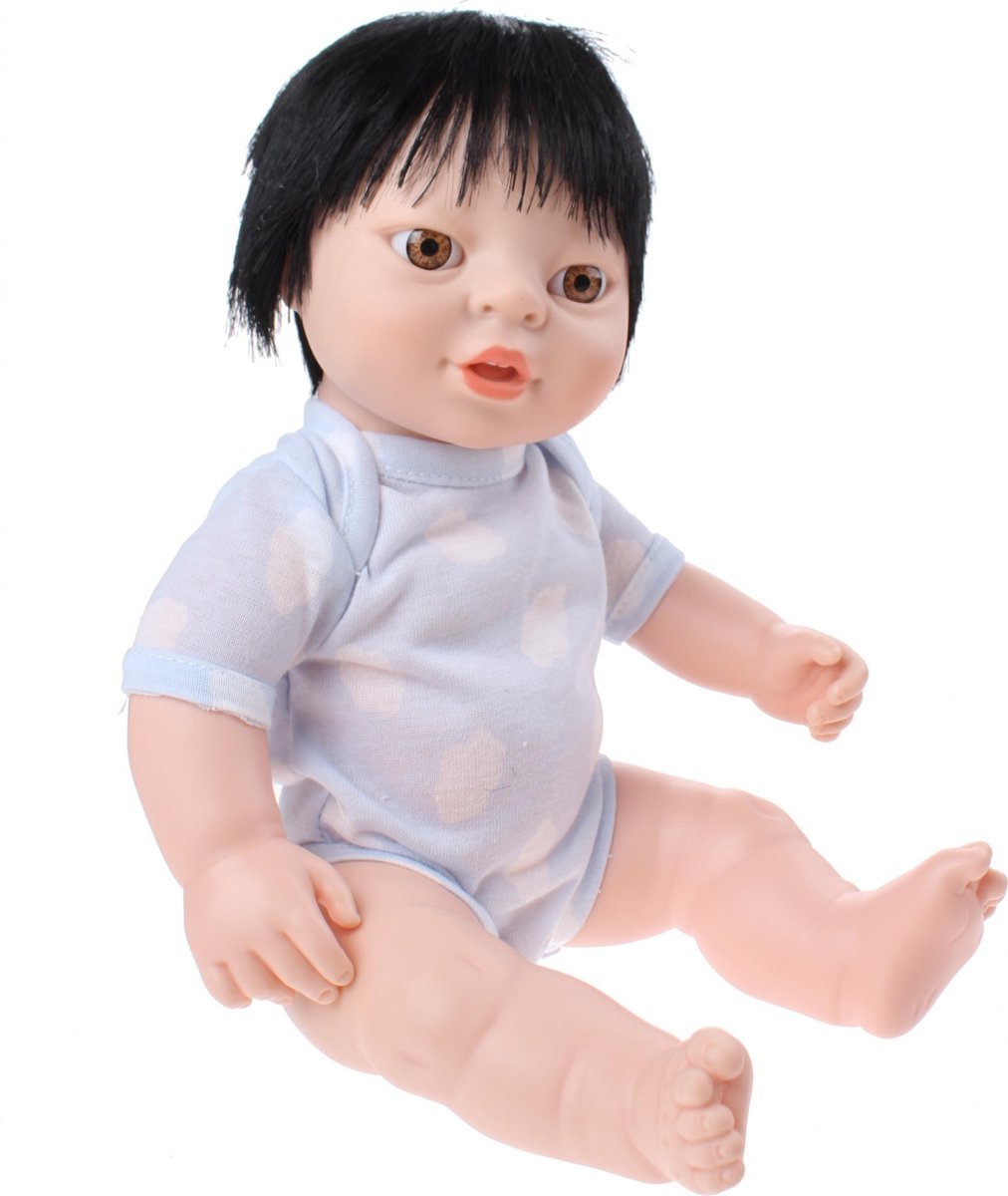 Berjuan Babypop Newborn Met Romper Aziatisch 38 Cm Jongen