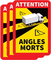 Dode hoek sticker voor Frankrijk tbv vrachtwagen en camper | Angles Morts sticker (voordeelset van 3 stuks)