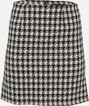 Korte rok met pied-de-poule - Wit