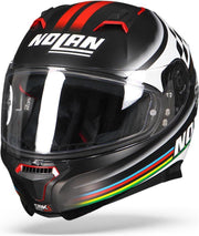 Nolan N87 Sbk N-Com 060 Mat Zwart Wit Rood Integraalhelm - Motorhelm - Maat XL
