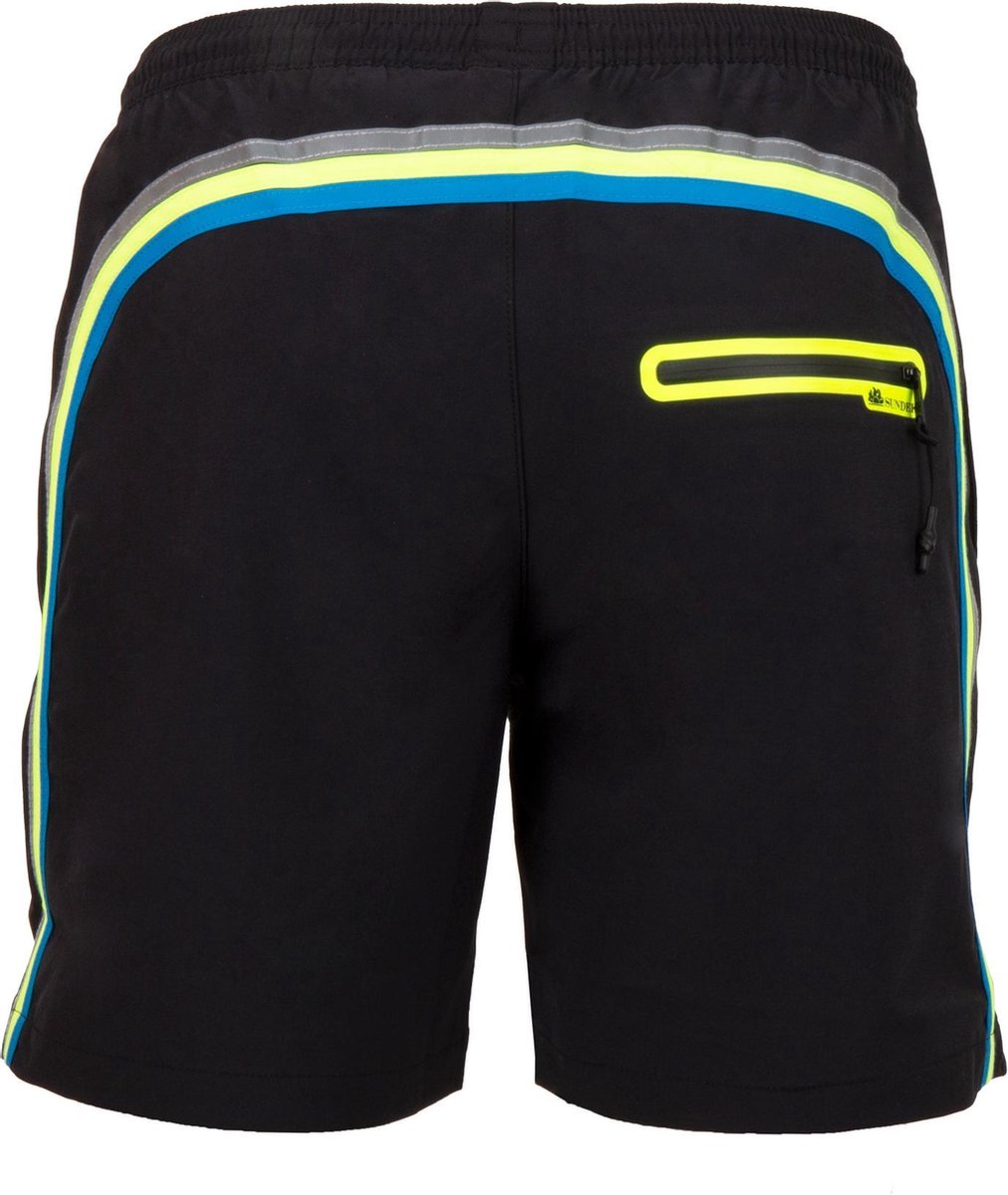 Sundek Elastic Waist 16" Zwembroek - Mannen - zwart - blauw - geel