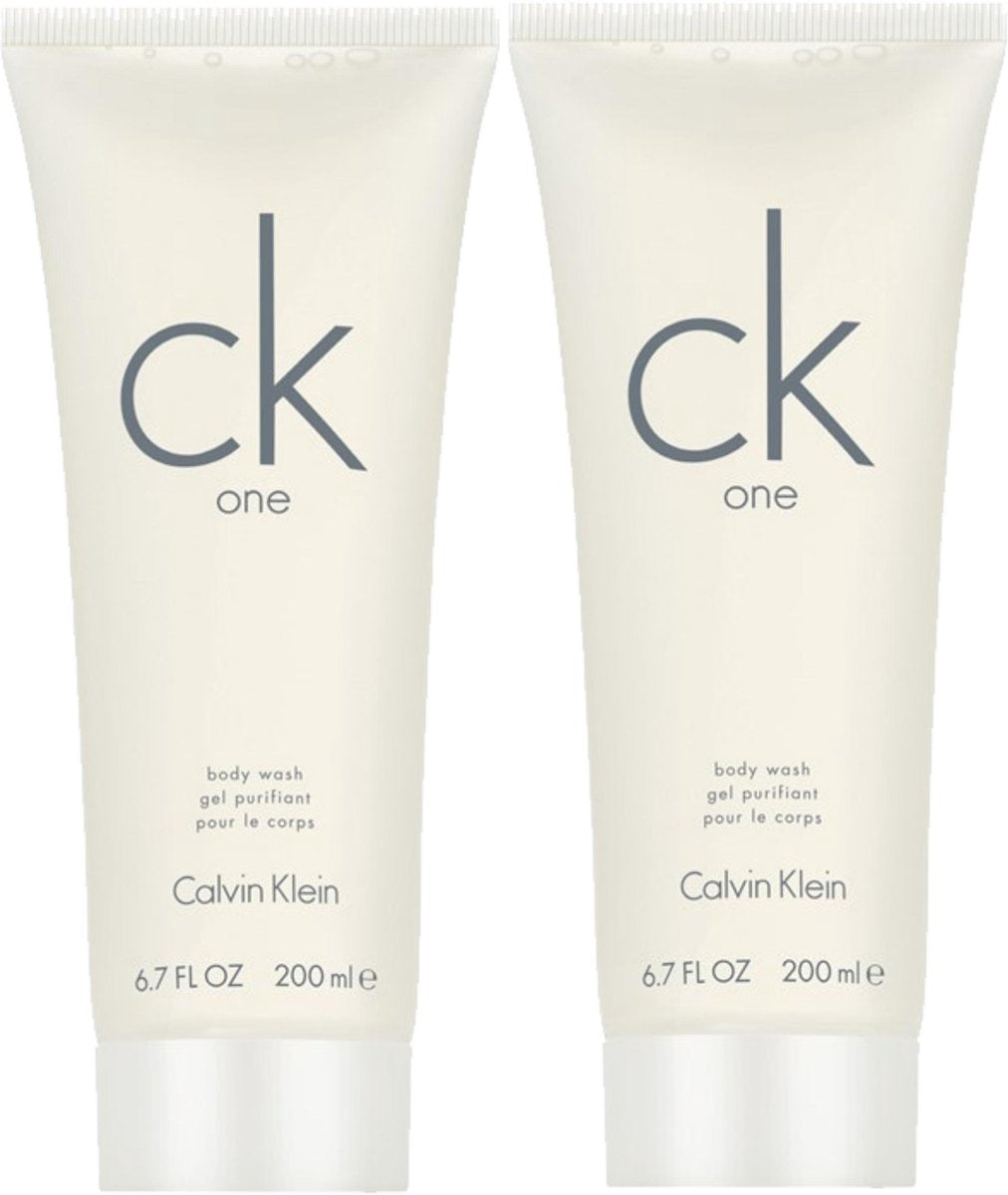 Calvin Klein CK One 2x douche gel tube 200 ml = 400 ml - Bundelvoordeel