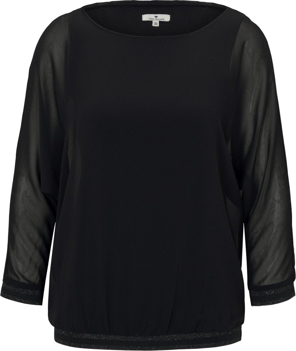 Tom Tailor blouse Zwart-38 (M)