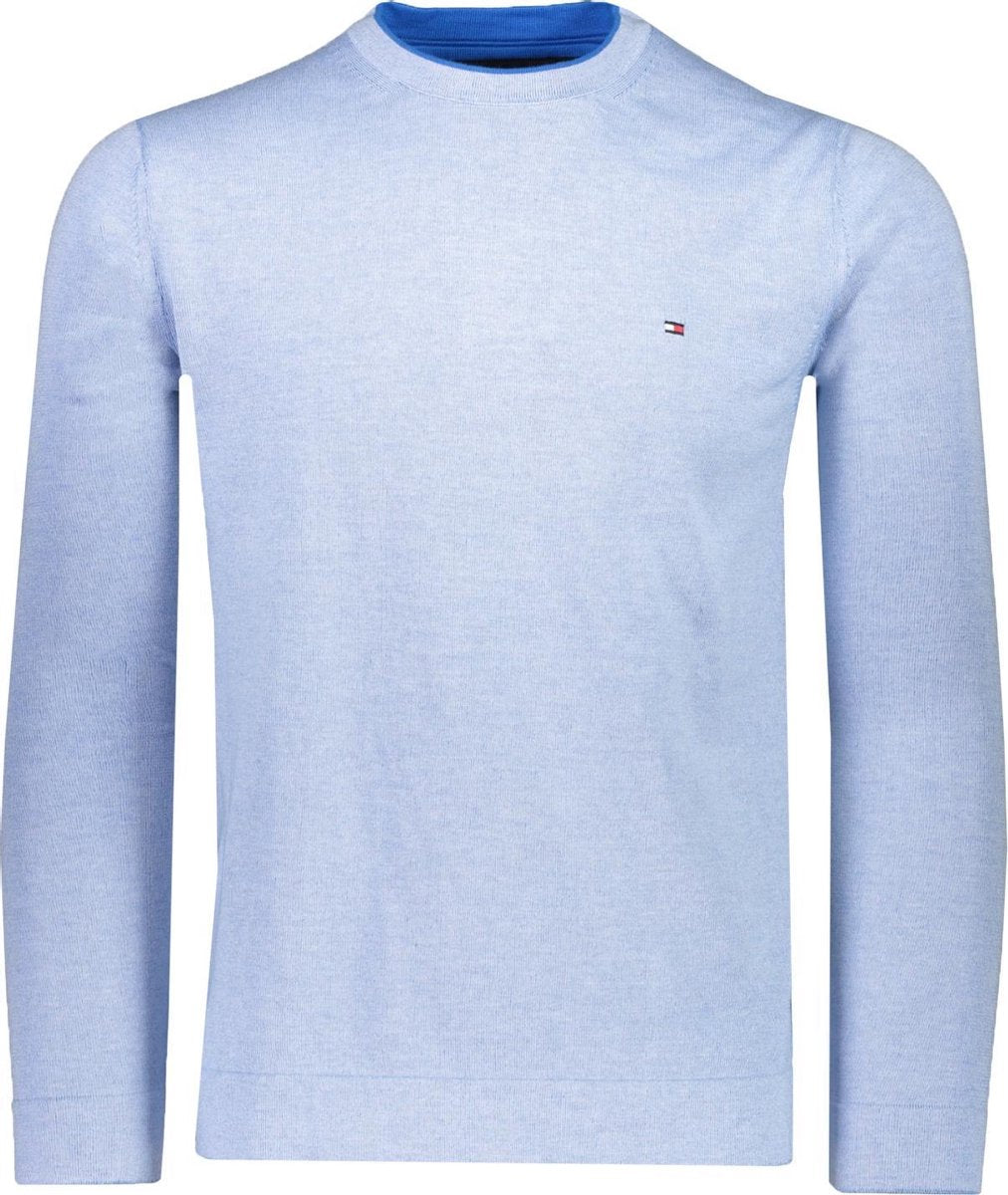 Tommy Hilfiger Trui Blauw Getailleerd - Maat XL - Heren - Lente/Zomer Collectie - Katoen