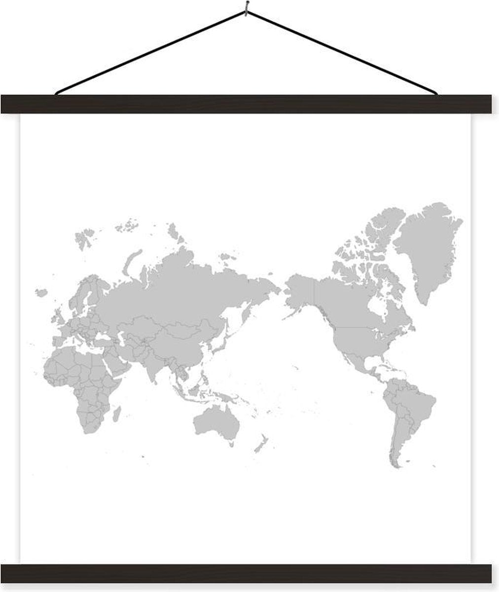 Wereldkaart met Azië in het midden