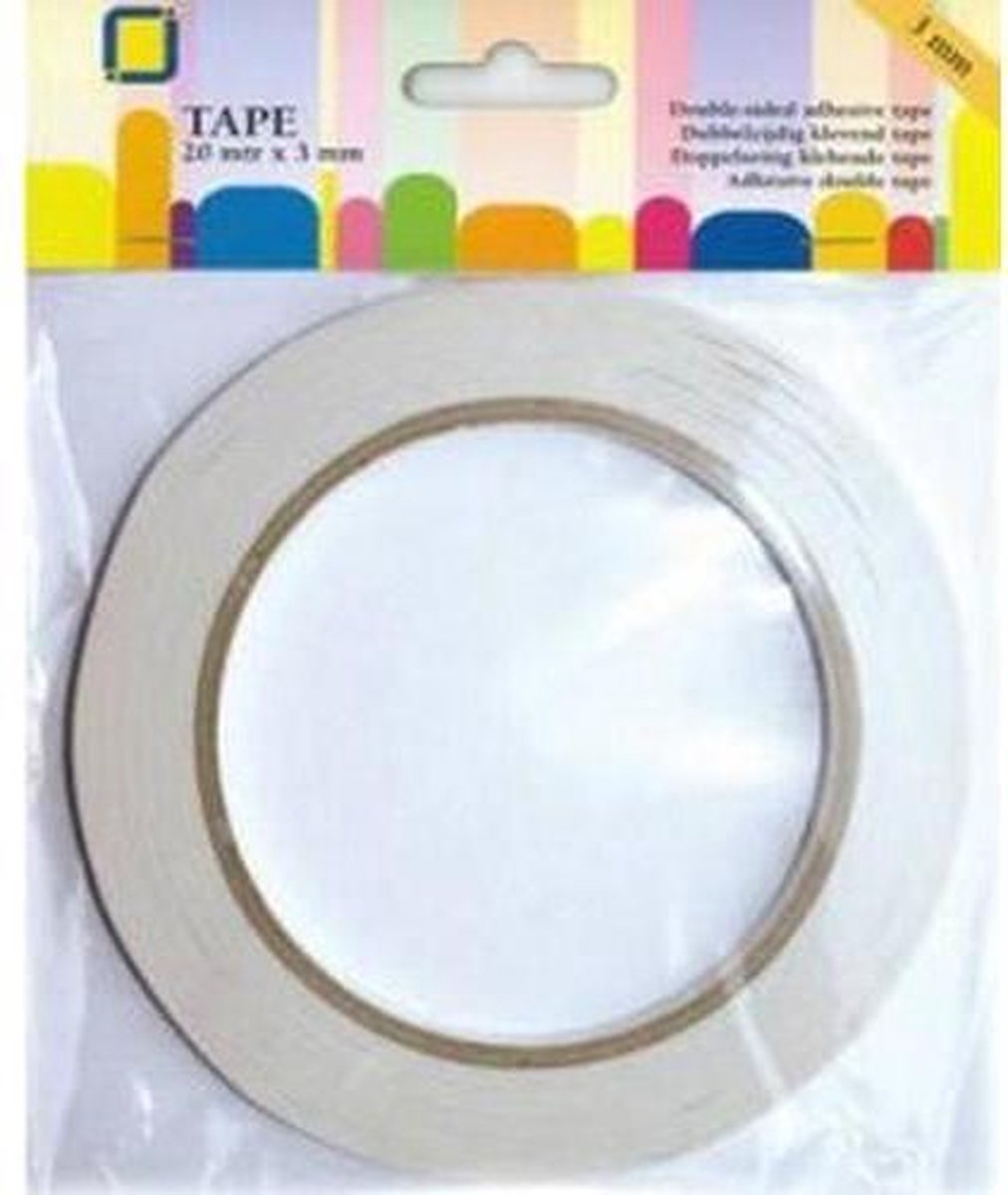JeJe Dubbelzijdig klevend tape 9 milimeter 20 Meter 1 ROL 3.3199