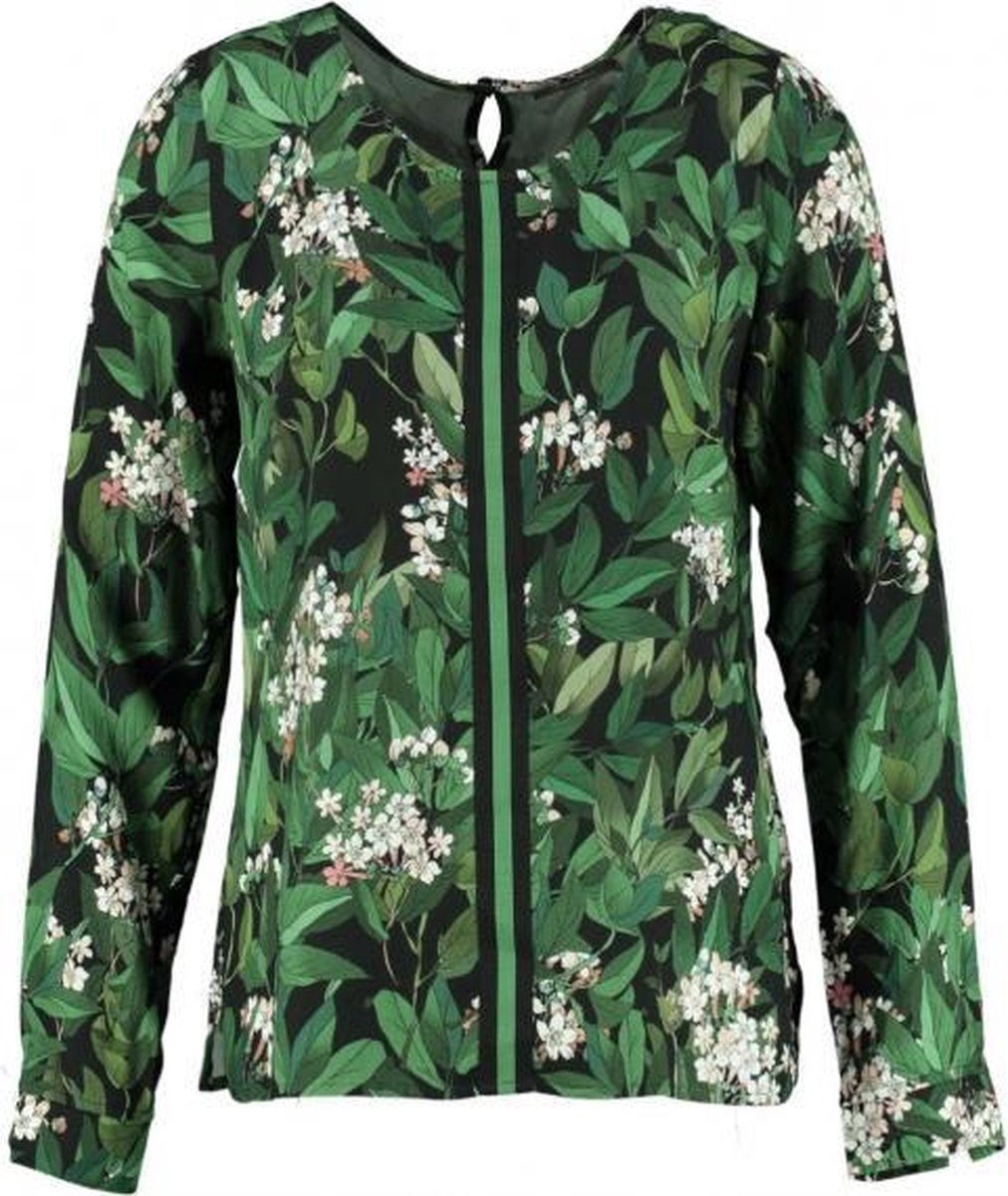 Geisha blouse shirt groen multi - Maat XS