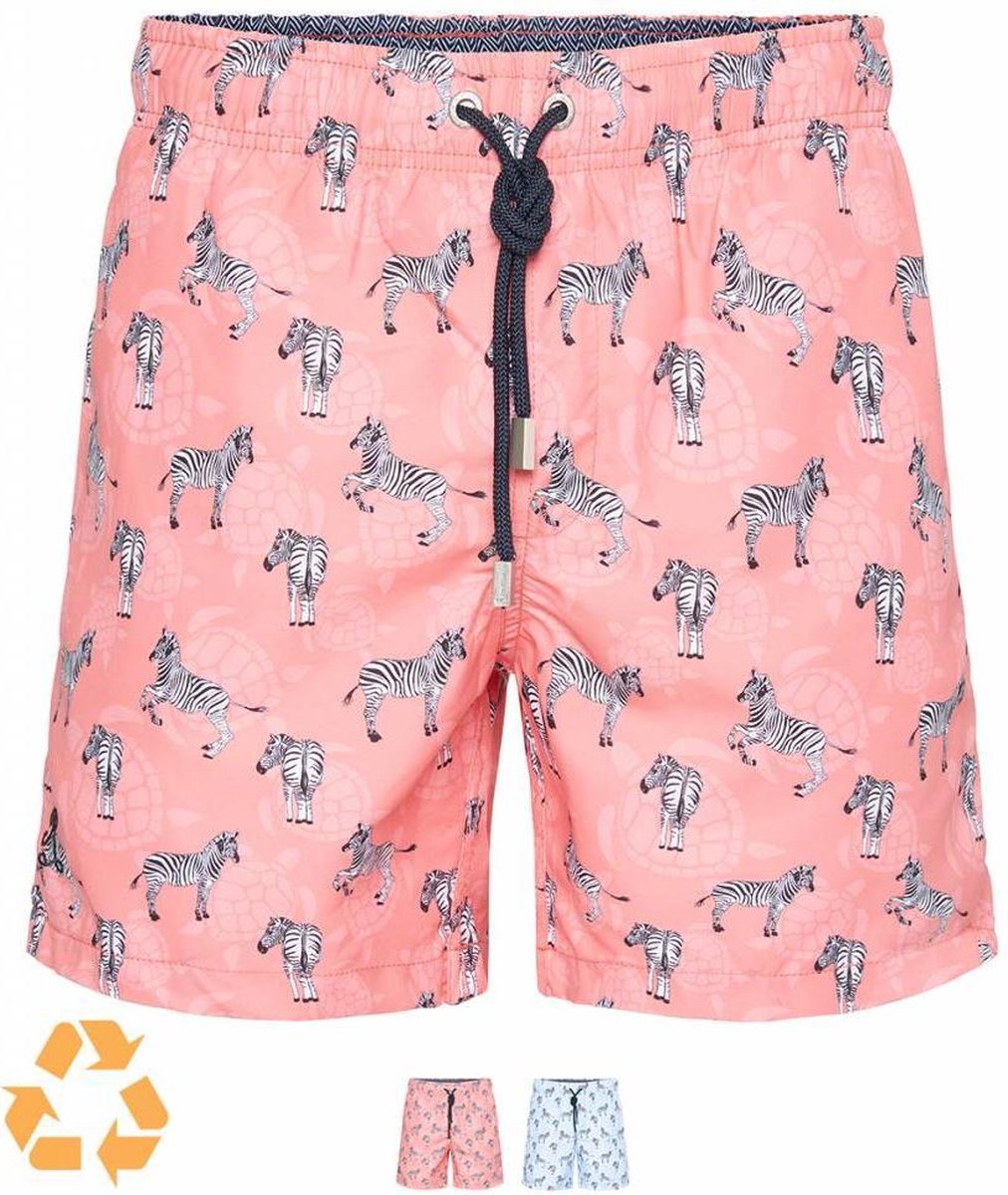 Ramatuelle - Heren - Zwemshort Zebra Print  - Rood - L