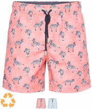 Ramatuelle - Heren - Zwemshort Zebra Print  - Rood - L