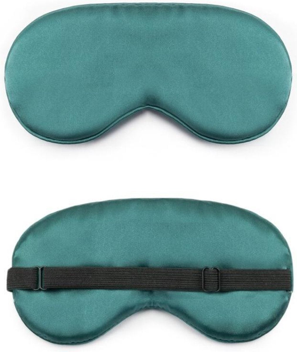 Zijden Slaapmasker Super Soft – Reismasker – Vliegtuig Masker – Groen