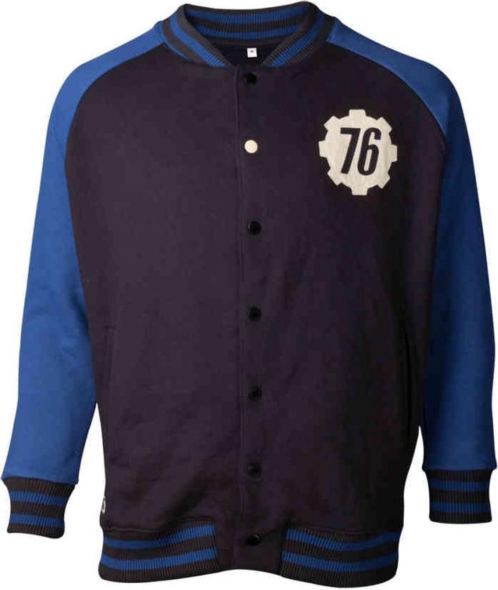 Fallout 76 College Varsity Vest Jas Zwart / Blauw / Geel