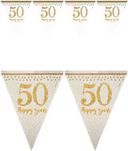 Vlaggenlijn 50 Happy Years Goud 4 meter