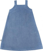 HEBE - jurk - spagettibandjes - corduroy - licht blauw - Maat 98/104