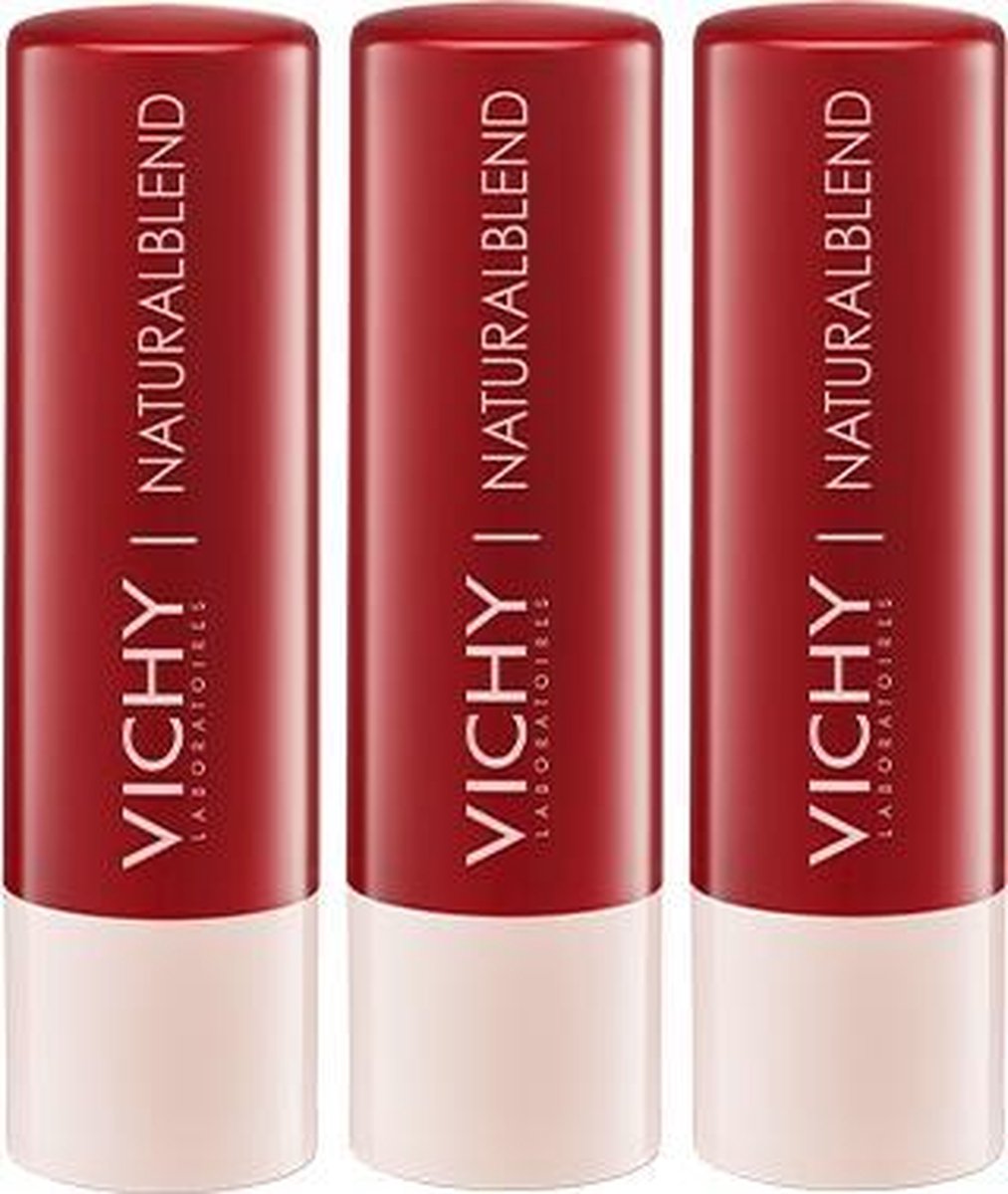 Vichy Naturalblend Lippenbalsem - Rood - 3 stuks - Hydrateert