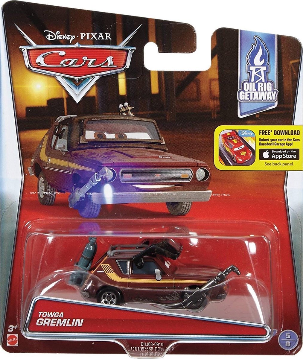 Disney Cars auto Towga Gremlin - voertuig 6 cm schaal 1:55