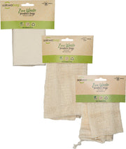 Sakwabag Groente & Fruit zak - Biologisch katoen - Maat M + L + Bulk bag