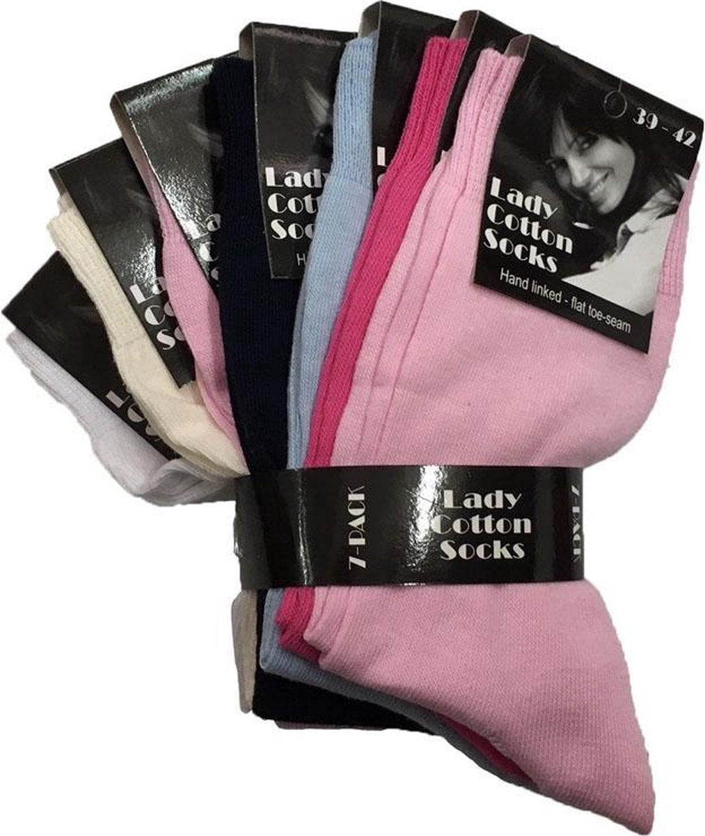 280 PAAR DAMESSOKKEN - ASSORTI KLEUREN - DAMESSOKKEN - MATEN 35-38 / 39-42
